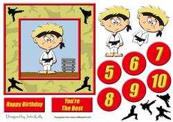 Karate Kid (red) - 6in x 6in