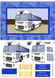 Birthday Bus! (blue) - A5