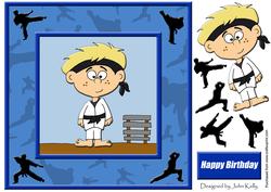 Karate Kid (blue) - 8in x 8in