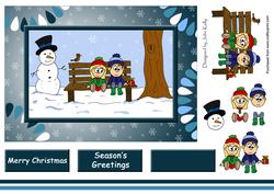 Kids Christmas (blue) - A5