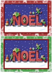 Christmas Elves (green & Red) 2 x A5