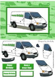 White Van Mans Birthday (green) - A5