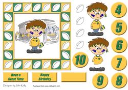 Little Rugby Fan (australia) - 6in x 6in