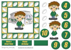 Little Rugby Fan (south Africa) - 6in x 6in