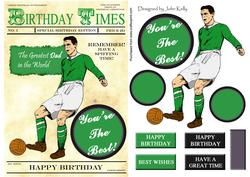 Green Vintage Footballer (dad's Birthday) - A5