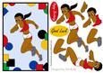 Athletics - Running Girl Red, Decoupage