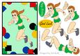 Athletics - Running Girl in Green Decoupage