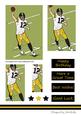 American Football 1 (black, White & Yellow) - Pyramage