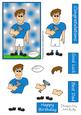 Rugby Dad (blue & White) - Decoupage
