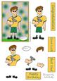 Rugby Dad (gold & Green) - Decoupage