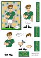 Rugby Dad (green & White) - Decoupage