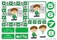 Little Football Fan (green & White) - 5in x 5in