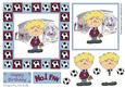 Little Football Fan (claret & Blue) - 6in x 6in