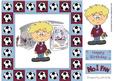 Little Football Fan (claret & Blue) - 8in x 8in