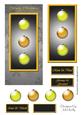 Merry Christmas Decorations (black & Gold) - Dl