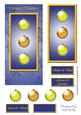 Merry Christmas Decorations (navy & Gold) - Dl