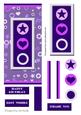 Hearts and Stars (purple) - Dl