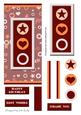Hearts and Stars (peach) - Dl