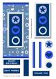 Hearts and Stars (blue) - Dl