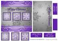 Snowflakes (purple & Silver) - 6in x 6in