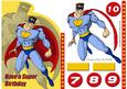 Superhero Shaped Birthday Card (yellow) - A5