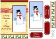Merry Christmas Snowman (gold) - A5