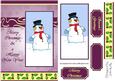 Merry Christmas Snowman (purple) - A5