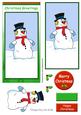 Christmas Snowman (green) - Dl