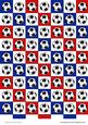 Footballs (blue, Red & White)