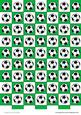 Footballs (green & White)