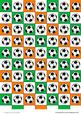 Footballs (green, White & Orange)