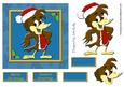 Christmas Robin (blue) 6in x 6in