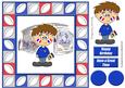 Little Rugby Fan (france) - 8in x 8in
