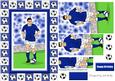 Footballer (blue & White) - A5