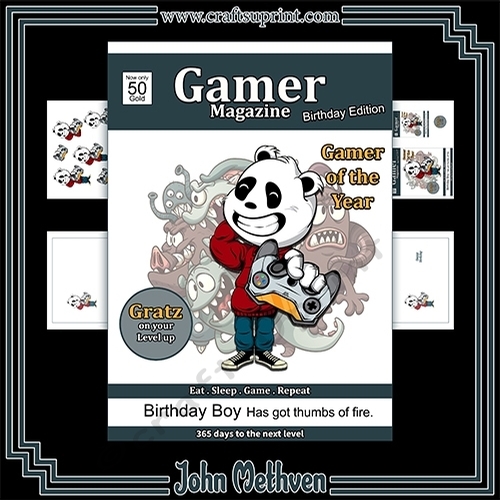 Gamer Magazine Birthday Card