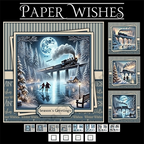 Skating through a winter wonderland, 12 sheet mini kit pack