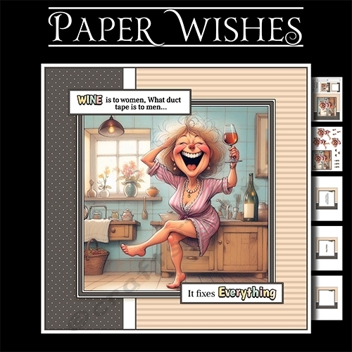 Wine Fixes Everything Birthday 7x7 Mini Kit