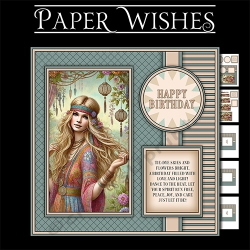 Hippie Birthday 7x7 Pyramage mini kit,