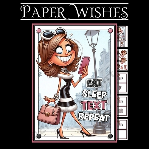 cup1374913_1884 - Eat. Sleep. Text. Repeat. A5 Mini Kit – A Birthday Message with Major Style