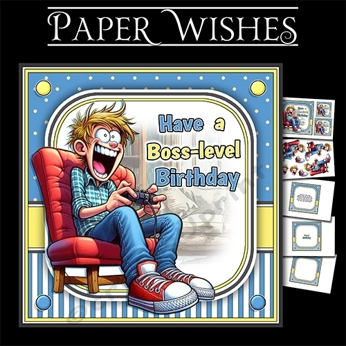 cup1380662_1884 - Have a Boss-Level Birthday 7x7 Mini Kit – Gaming Fun for the Ultimate Player!