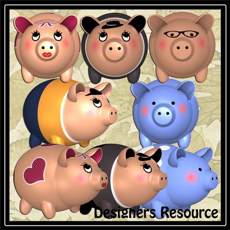 Piggy Bank Set Three