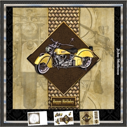 Vintage Yellow Bike Mini Kit