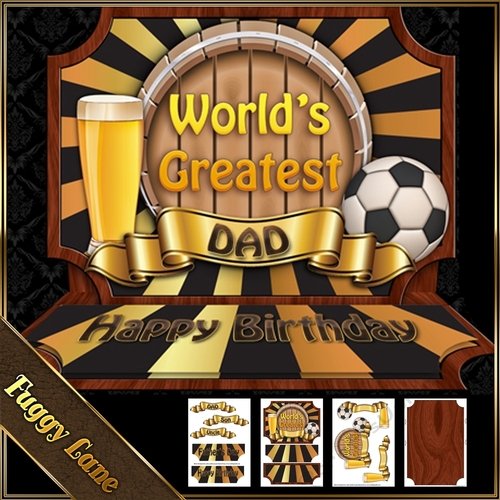 Worlds Best Dad, Son, Uncle Easel Mini Kit