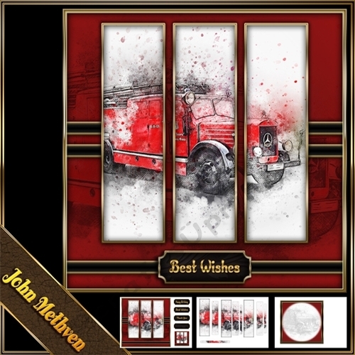 Fire Truck 3 Page Pyramage Mini Kit