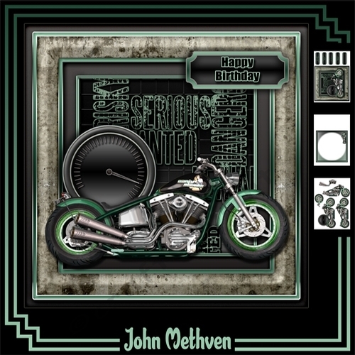Rider 8x8 Decoupage Mini Kit
