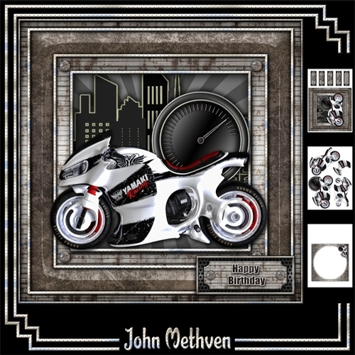 City Racer 8x8 3 Page Decoupage Mini Kit