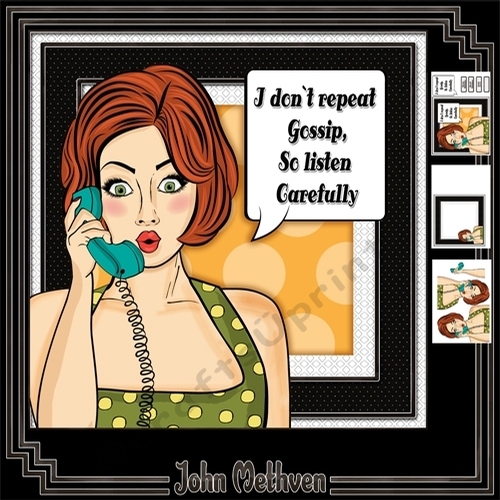 Hot Gossip 8x8 3 page Decoupage Mini Kit 