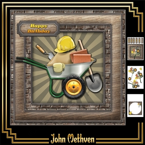 Builder 8x8 Decoupage Mini Kit