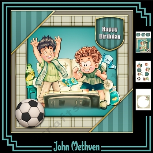 Football Fan 3 Page decoupage Mini Kit