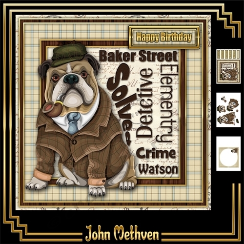 Sherlock 8x8 Decoupage 3 Page Mini KIt